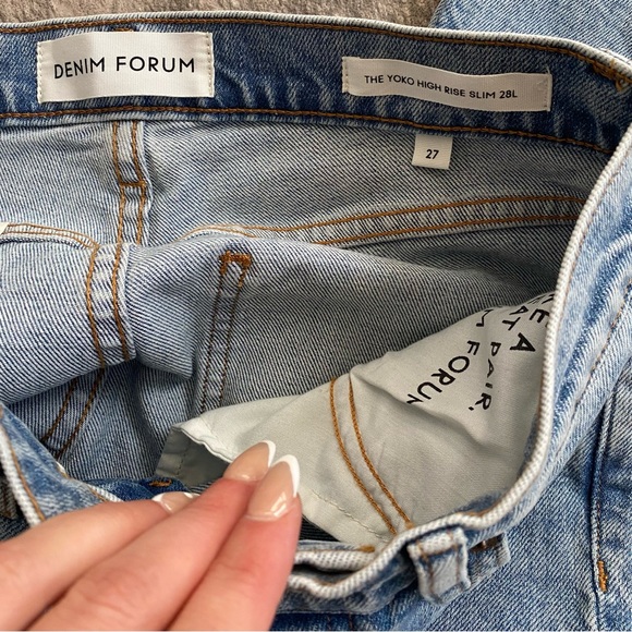 Denim Forum The Yoko High Rise Slim 28L Limited Edition Size 27 Sold Out NWOT - Picture 7 of 9